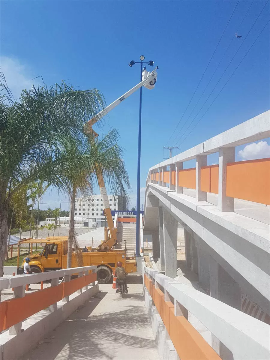 High mast lighting Motor bridge，Santo Domingo Dominica Republic （K-COB HMA300 8pcs） 5