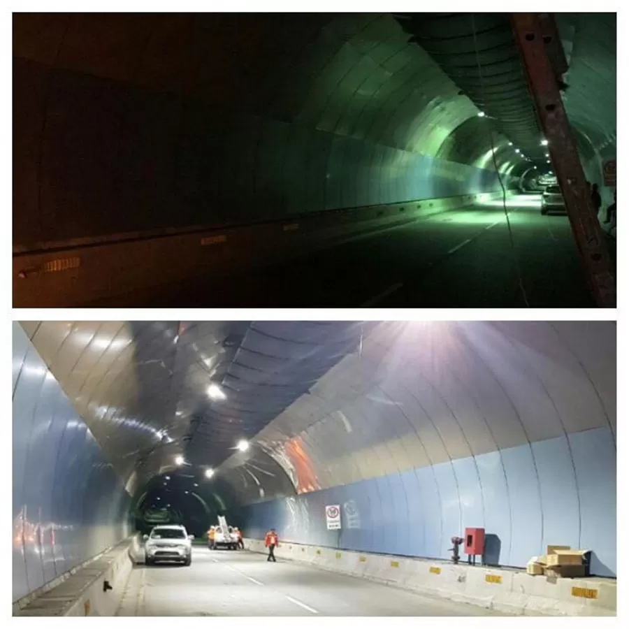 Tunnel lighting Retrofitting project,Dominican Republic(KCOB-TLA100w) 7
