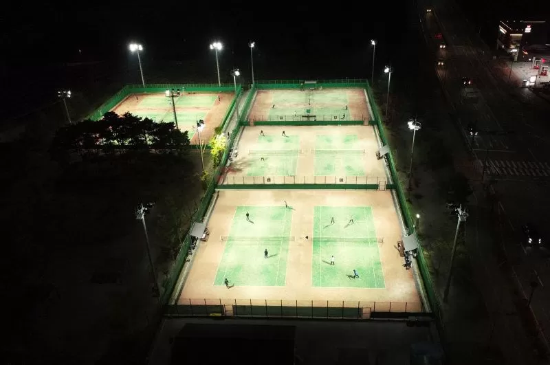 Sejong City Water Quality Restoration Center &ndash; Tennis Court Lighting Installation Case