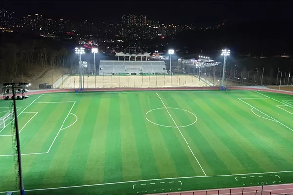 Gimpo Salter Soccer Field Artificial Grass Stadium Lighting Construction Completed