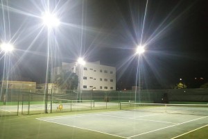 Sports lighting Outdoor badminton court，Mexico（KCOB-HMA 300w 18pcs） (1)