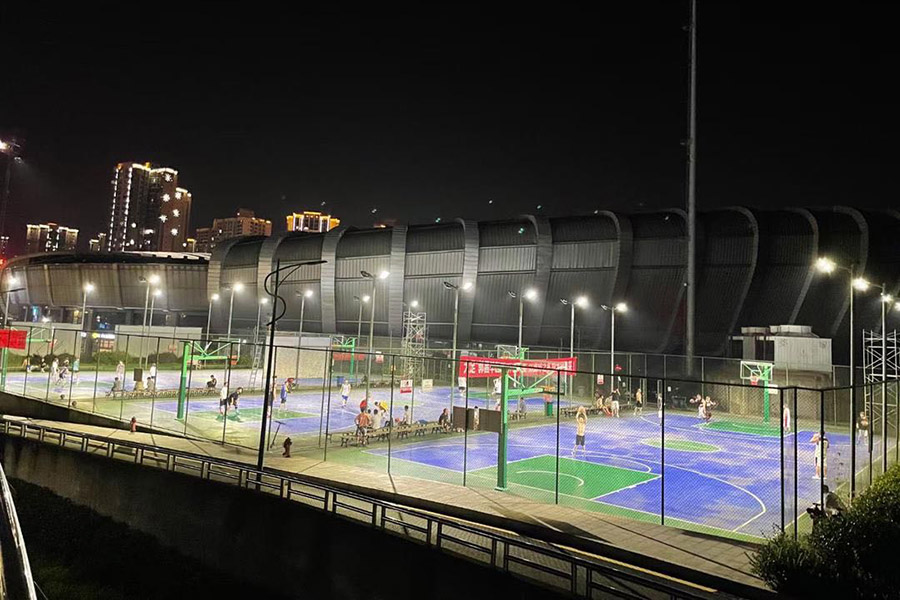 Sports lighting Basketball court Chongqing Univ，China（KCOB SPLC600w  24pcs）