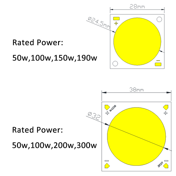 Wholesale cob led chips 50w 100w 200w 300w 600w 1000w 1200w for COB LED lighting solution