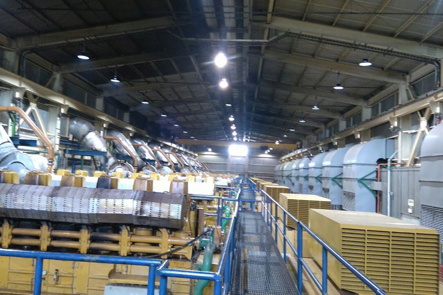 Led High Bay Industrial lighting was installed in Machine workshop，Rio de Janeiro Brazil
