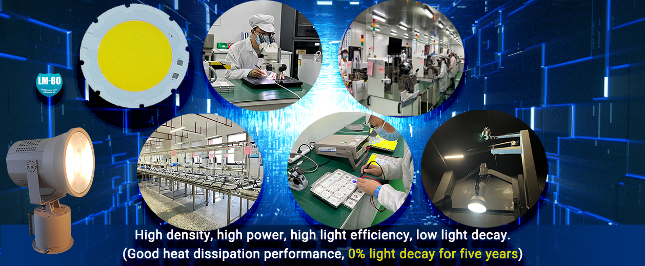 marine-searchlights's-light-source-production-line